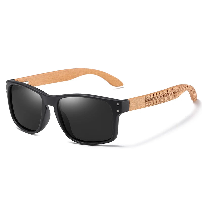 Scot Gifts Wooden Frame Pilot Sunglasses UV400 Polarized