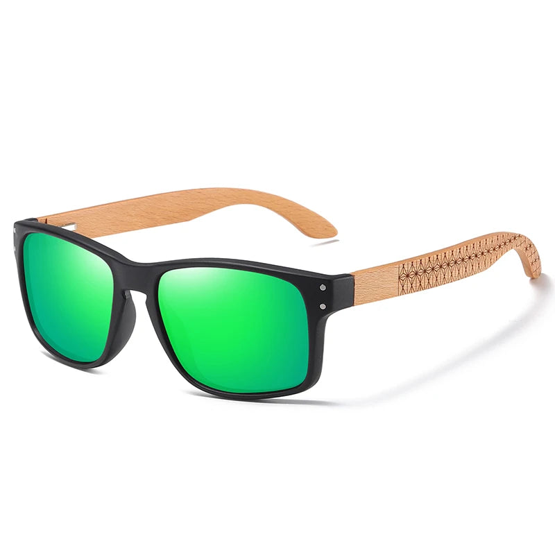 Scot Gifts Wooden Frame Pilot Sunglasses UV400 Polarized