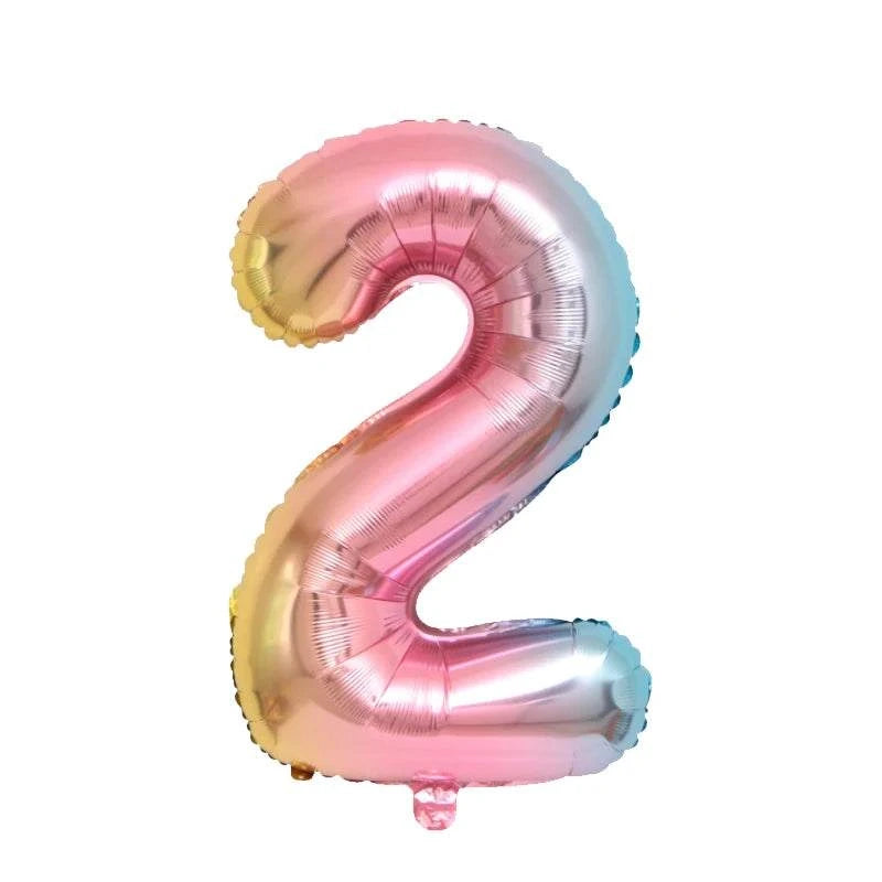 Birthday Rainbow Number Balloons