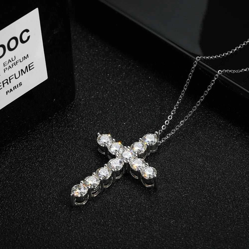 Scot Gifts Moissanite Cross Necklace