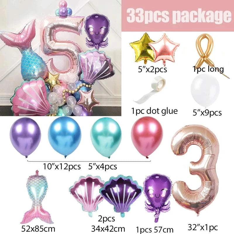Scot Gifts Animal Number Balloons Set
