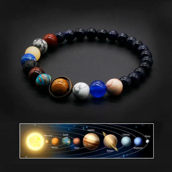 Solar System Beaded Bracelet Unisex Gift