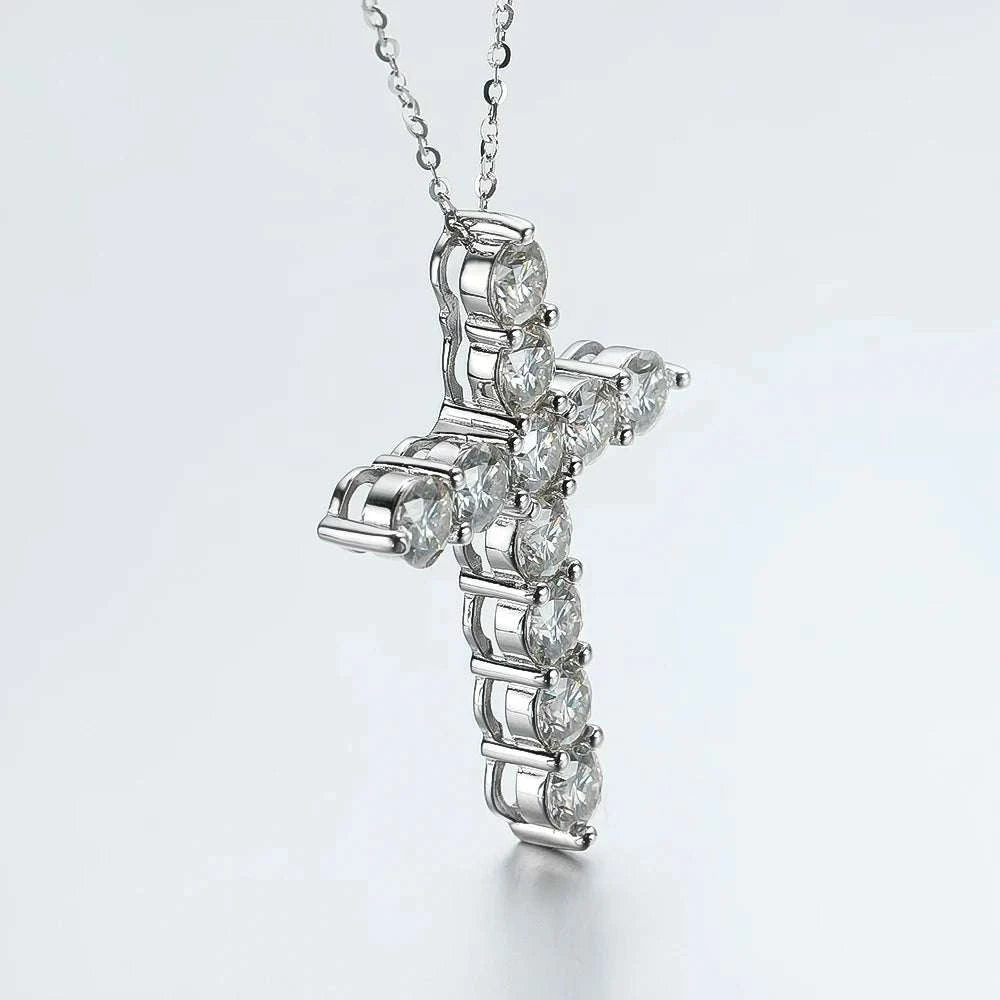 Scot Gifts Moissanite Cross Necklace
