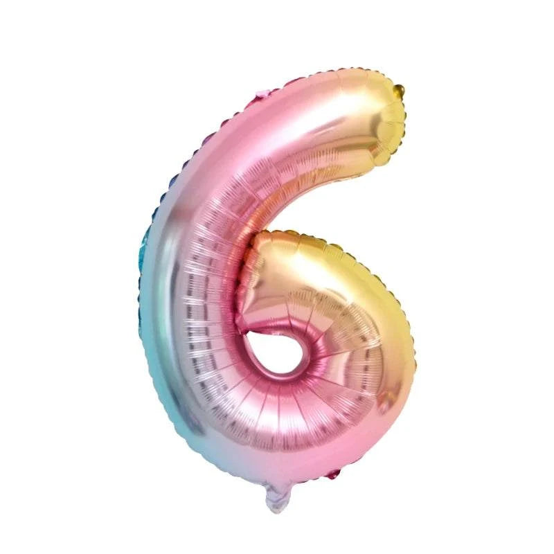 Birthday Rainbow Number Balloons